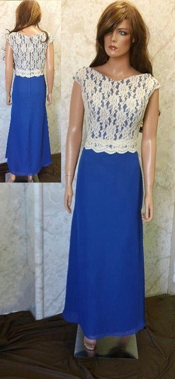 royal blue lace bodice dress